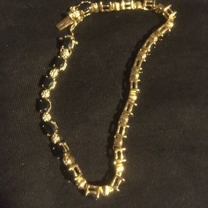 18 k yellow gold diamond sapphire bracelet